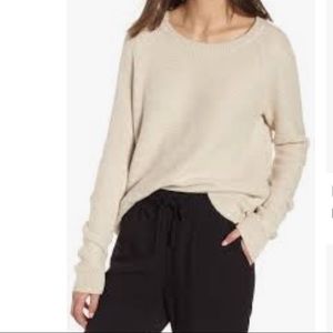 NWT Madewell Province Cross Back Pullover Sweater Cream Size XS